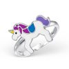 Kinder Silber Einhorn Ring