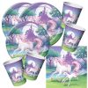 48-teiliges Party-Set Einhorn – Unicorn – Teller Becher Servietten für 16 Kinder